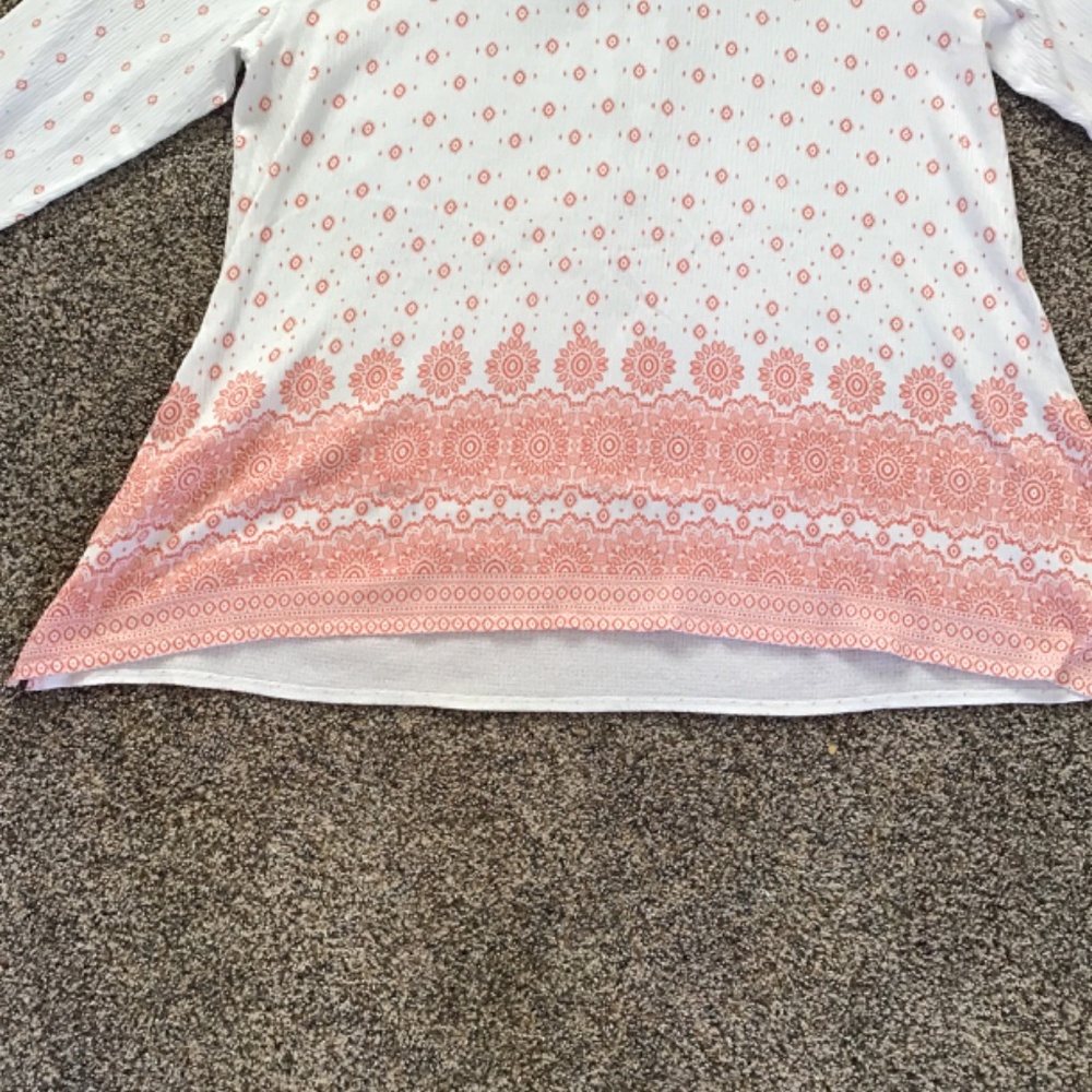 Women’s Blue Mountain 3/4 Sleeve Top Sz 1X - Picture 5 of 7